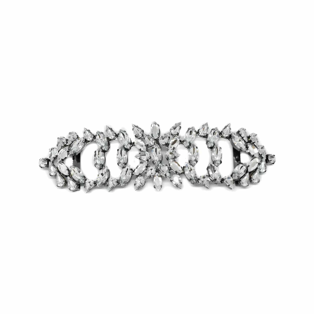 Floral Rhinestone Buckle Connector For Bags Clothing Accessories DIY 6 1/4 Inch X 1 3/4 Inch